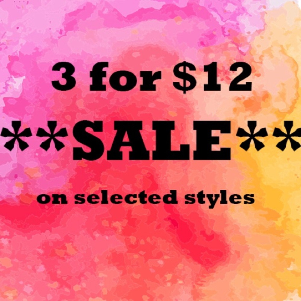 Sale! 3 for $12